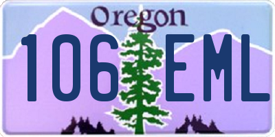 OR license plate 106EML