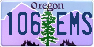 OR license plate 106EMS