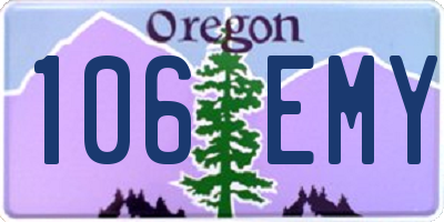 OR license plate 106EMY