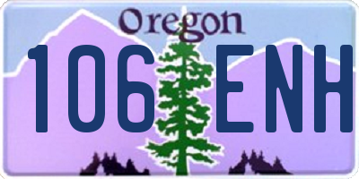 OR license plate 106ENH