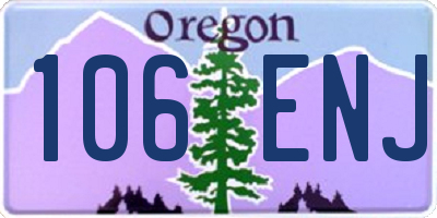 OR license plate 106ENJ