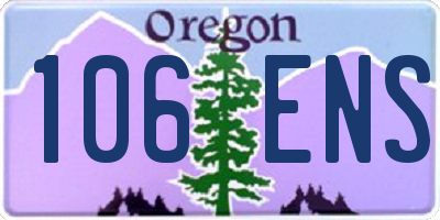 OR license plate 106ENS