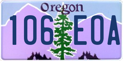 OR license plate 106EOA
