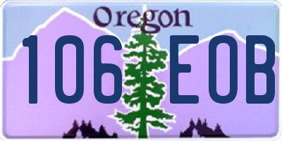 OR license plate 106EOB