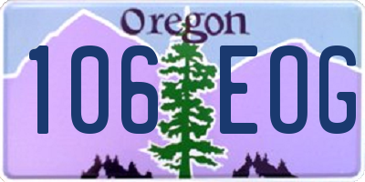 OR license plate 106EOG