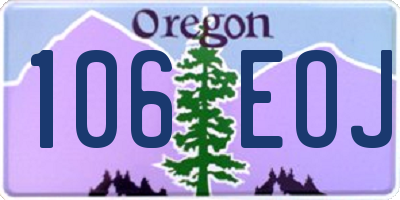 OR license plate 106EOJ