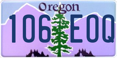 OR license plate 106EOQ