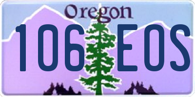 OR license plate 106EOS