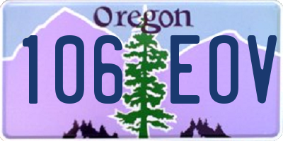 OR license plate 106EOV