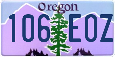 OR license plate 106EOZ