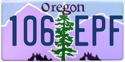 OR license plate 106EPF