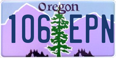 OR license plate 106EPN