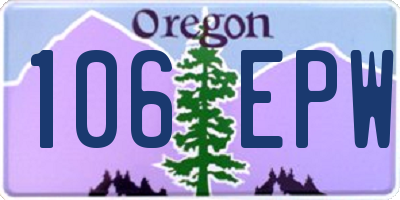 OR license plate 106EPW
