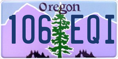 OR license plate 106EQI