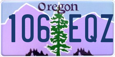 OR license plate 106EQZ