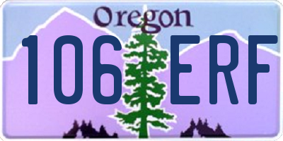 OR license plate 106ERF