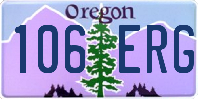 OR license plate 106ERG