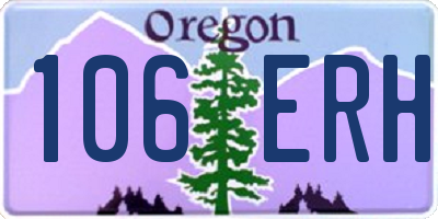 OR license plate 106ERH
