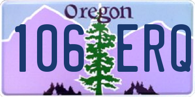 OR license plate 106ERQ