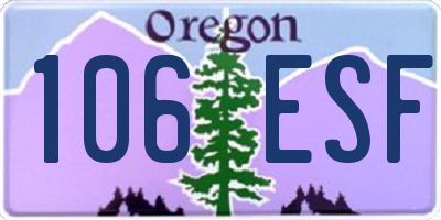 OR license plate 106ESF