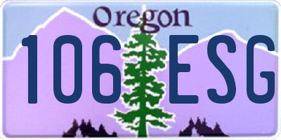 OR license plate 106ESG