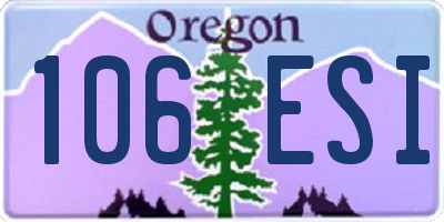 OR license plate 106ESI