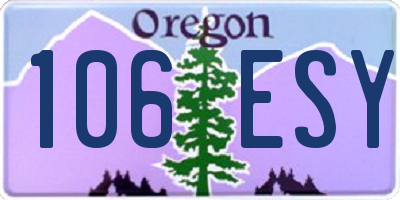 OR license plate 106ESY