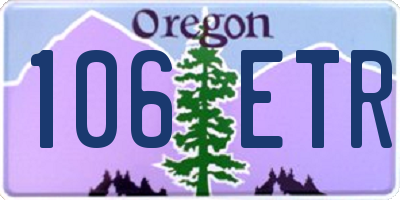 OR license plate 106ETR