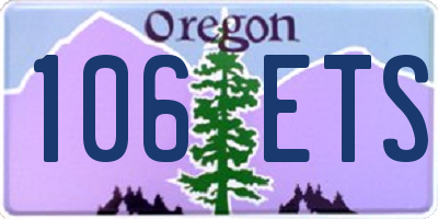 OR license plate 106ETS