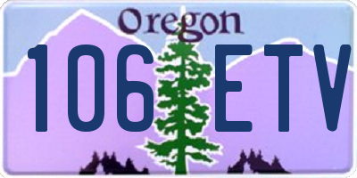 OR license plate 106ETV