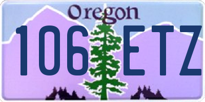 OR license plate 106ETZ