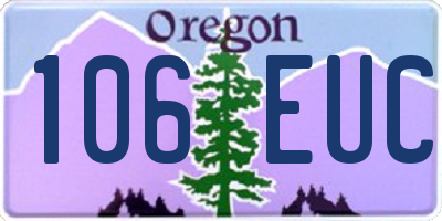 OR license plate 106EUC