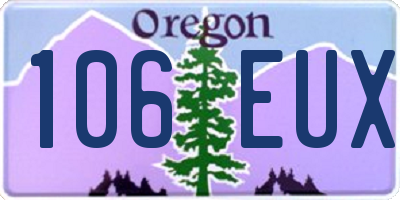 OR license plate 106EUX
