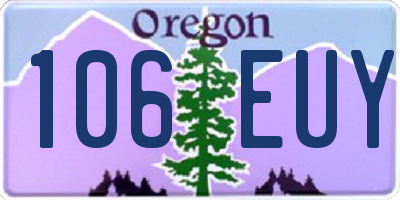 OR license plate 106EUY
