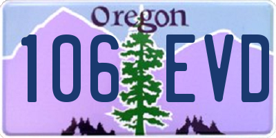 OR license plate 106EVD