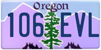 OR license plate 106EVL