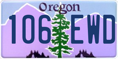 OR license plate 106EWD