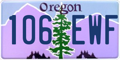 OR license plate 106EWF