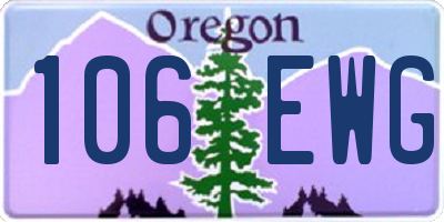 OR license plate 106EWG
