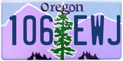 OR license plate 106EWJ