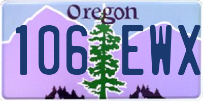 OR license plate 106EWX