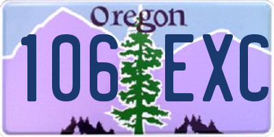 OR license plate 106EXC