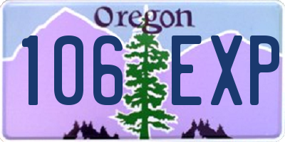 OR license plate 106EXP