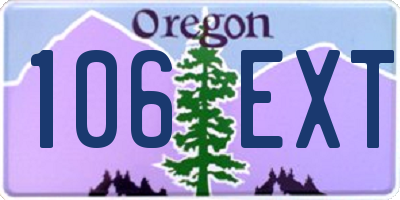 OR license plate 106EXT