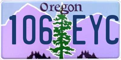 OR license plate 106EYC