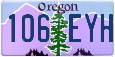 OR license plate 106EYH