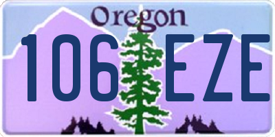 OR license plate 106EZE