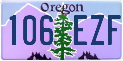 OR license plate 106EZF