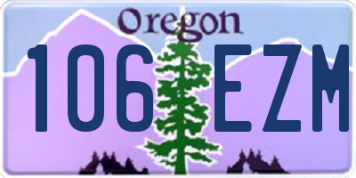 OR license plate 106EZM