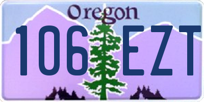 OR license plate 106EZT